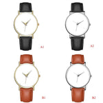 Custom Unisex Watch With Leather Band - Personalize With Photo/Logo/Text