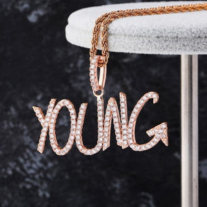 Tag Style Letter Name Pendants & Necklace