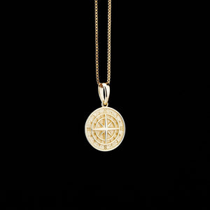Collar Brújula Para Hombre - Plata, Oro, Oro Rosa