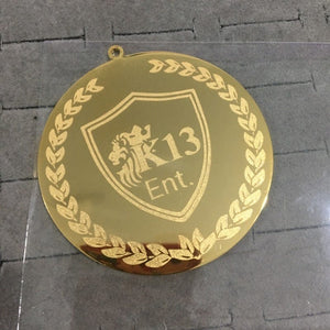Colgante y collar con logotipo de marca grabado personalizado