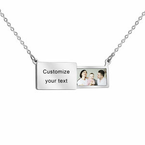 Personalized Engraved Pullout Photo Necklace