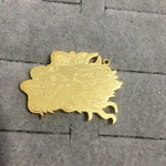 Colgante y collar con logotipo de marca grabado personalizado