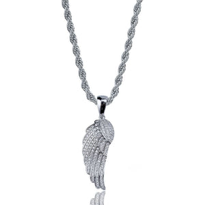 Angel Wing Pendant & Necklace - Gold, Silver