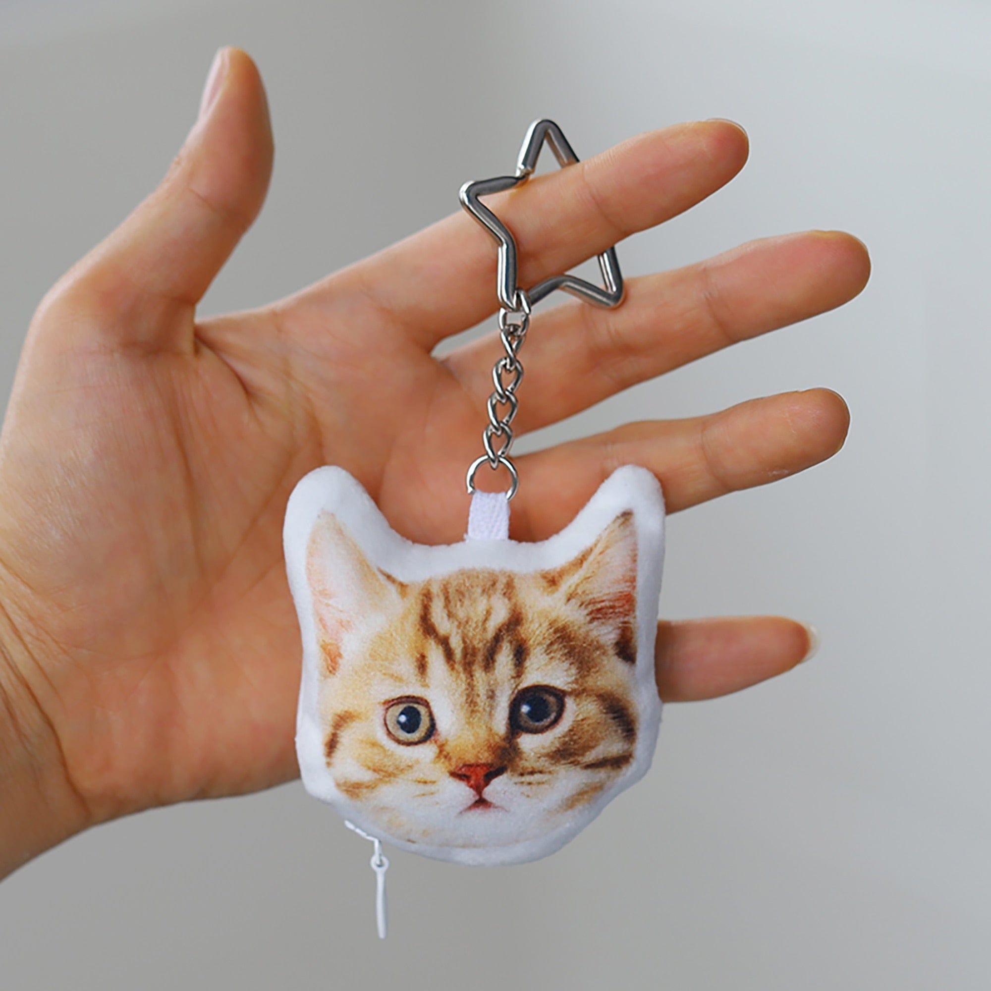 Custom Plush Pet Photo Portrait Pillow Keychain For Cats Or Dogs