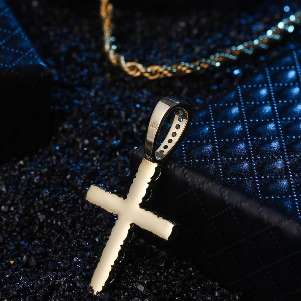 Cross Necklace | Gold, Silver - 925 Silver Base