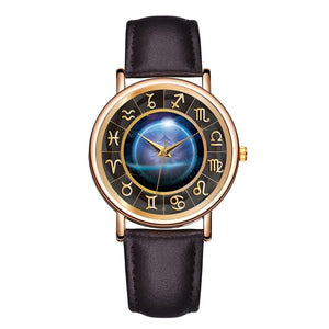 Custom Unisex Watch With Leather Band - Personalize With Photo/Logo/Text