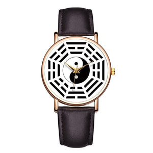 Custom Unisex Watch With Leather Band - Personalize With Photo/Logo/Text