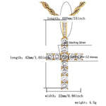 Cross Necklace | Gold, Silver - 925 Silver Base