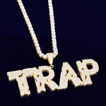 Bullet Pierced Letters Custom Name Pendant & Necklace
