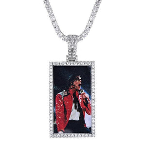 Square Custom Photo Pendant & Necklace