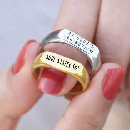engraved name ring