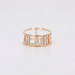 Personalized Name Ring With Pavé Setting