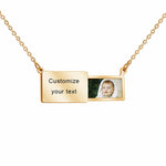 Personalized Engraved Pullout Photo Necklace