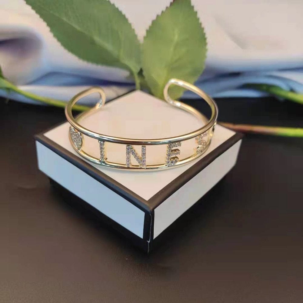 Personalized Bangle Bracelet With Name