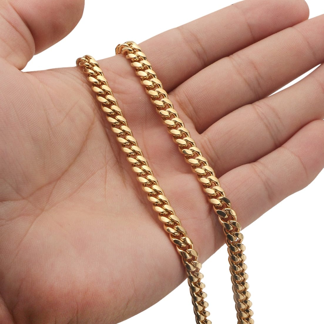 Gold Miami Cuban Link Chain Necklace For Men Or Unisex - 6mm/8mm/10mm/12mm/14mm