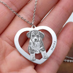 Custom Pet Memorial Necklace With Engraving & Photo