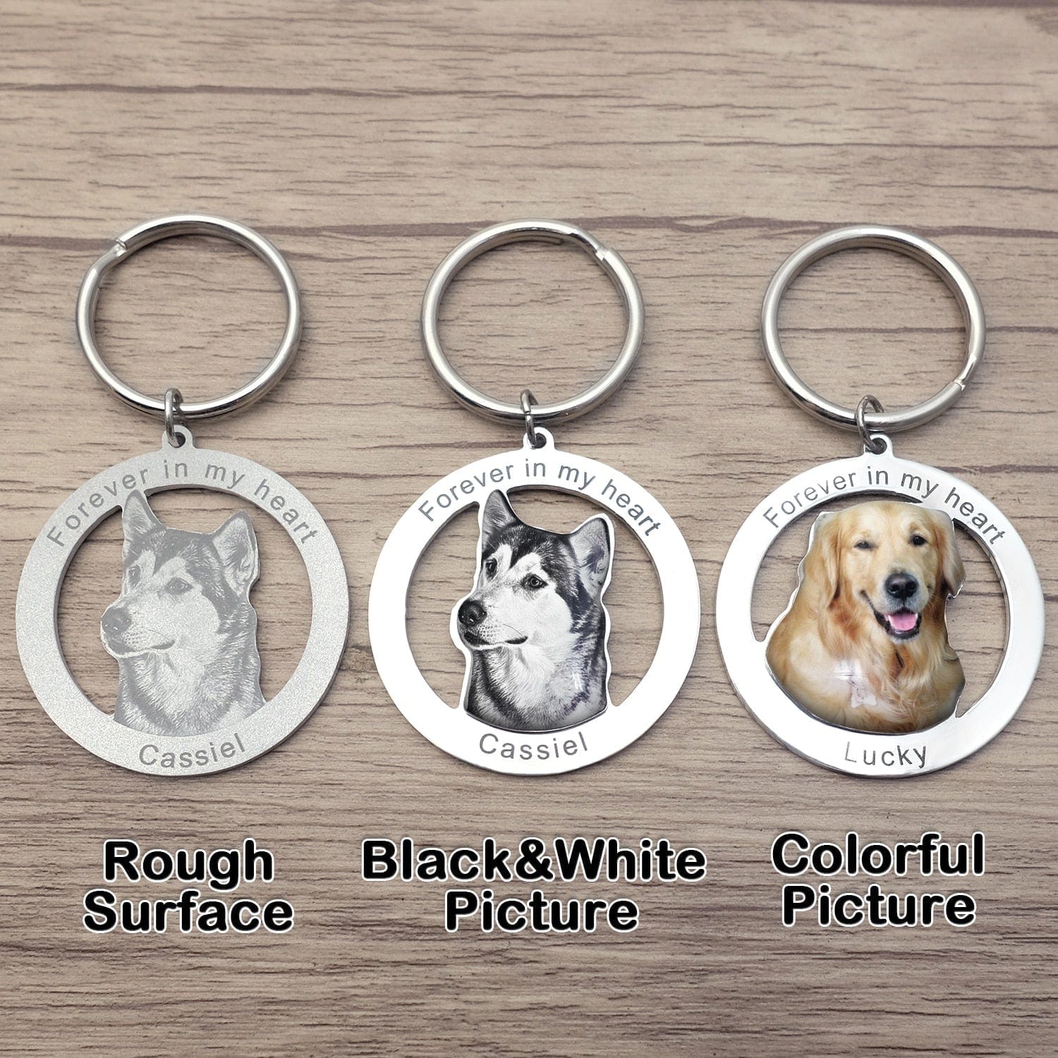 Pet Memorial Keychain With Picture & Engraving