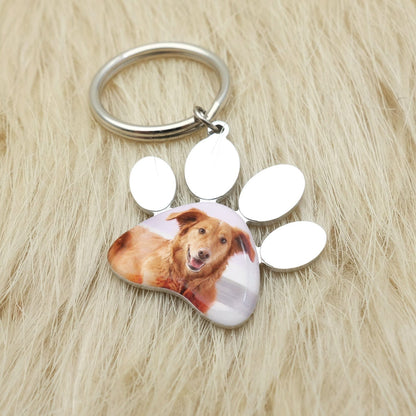 Pet Memorial Keychain With Picture & Engraving