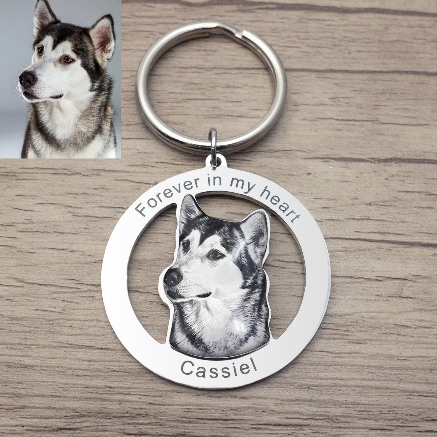 Dog Keyring with Engraving