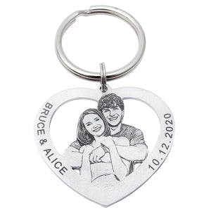 Custom Keychain With Photo & Engraving