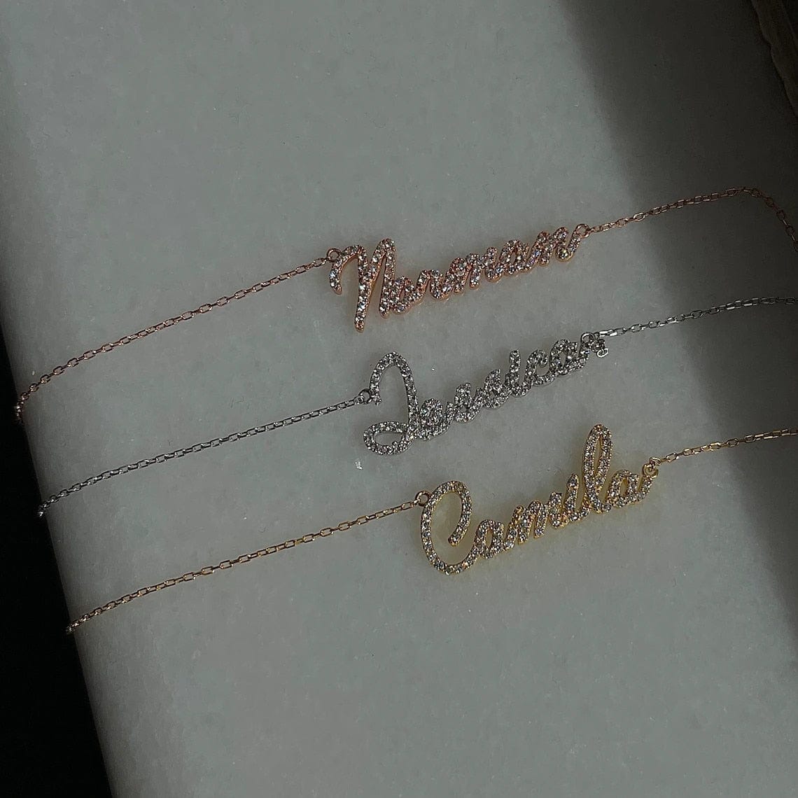 Custom Crystal Name Necklaces