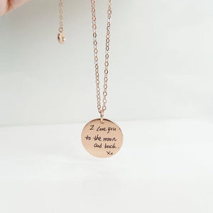 Envelope Locket Necklace with Personalized Engraved Note Inside