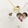 Custom Heart-Shaped Photo & Name Necklace