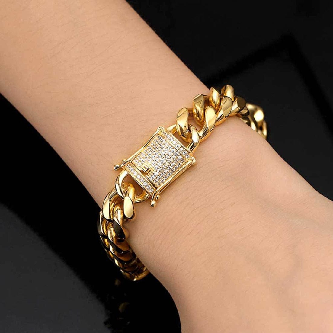 men's cuban link bracelet gold