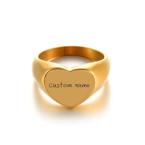 Anillo personalizado con foto en forma de corazón