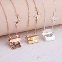 Photo locket necklace