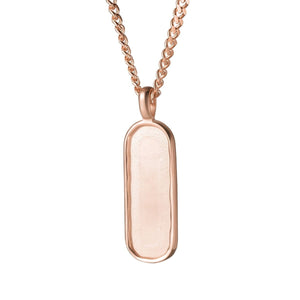 Premium Custom Engraved Bar Necklace Pendant With Rounded Edges