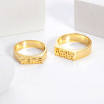 Embossed Custom Rings