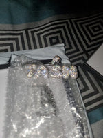 Collar con colgante de nombre personalizado con estilo de letra de burbuja y diamantes de circón AAA