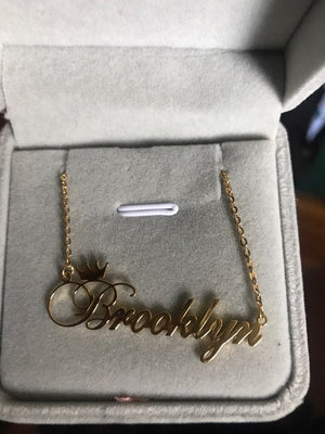 Custom Name Necklace With Crown