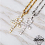 Ankh Pendant Necklace - Gold, Silver