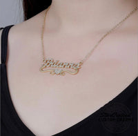 Personalized Name Pendant Necklace With Heart Accent