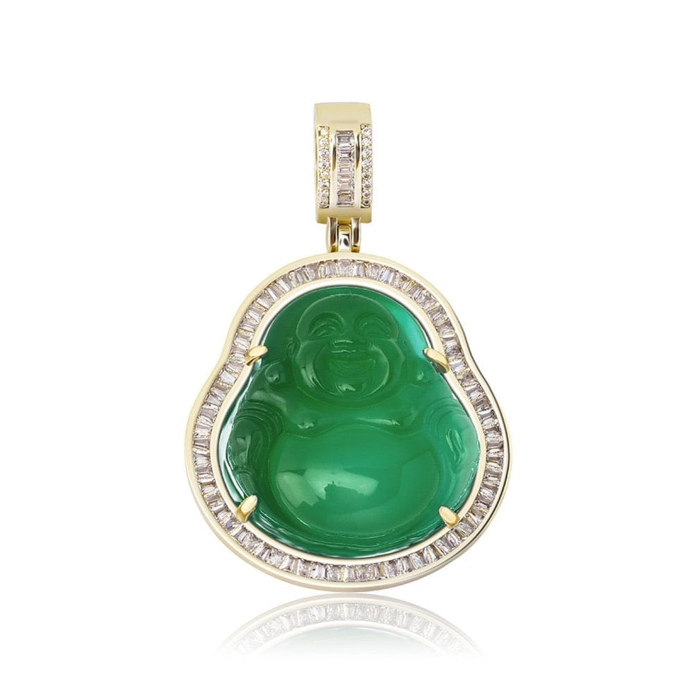 Buddha Necklace In Various Colors With Gold Border