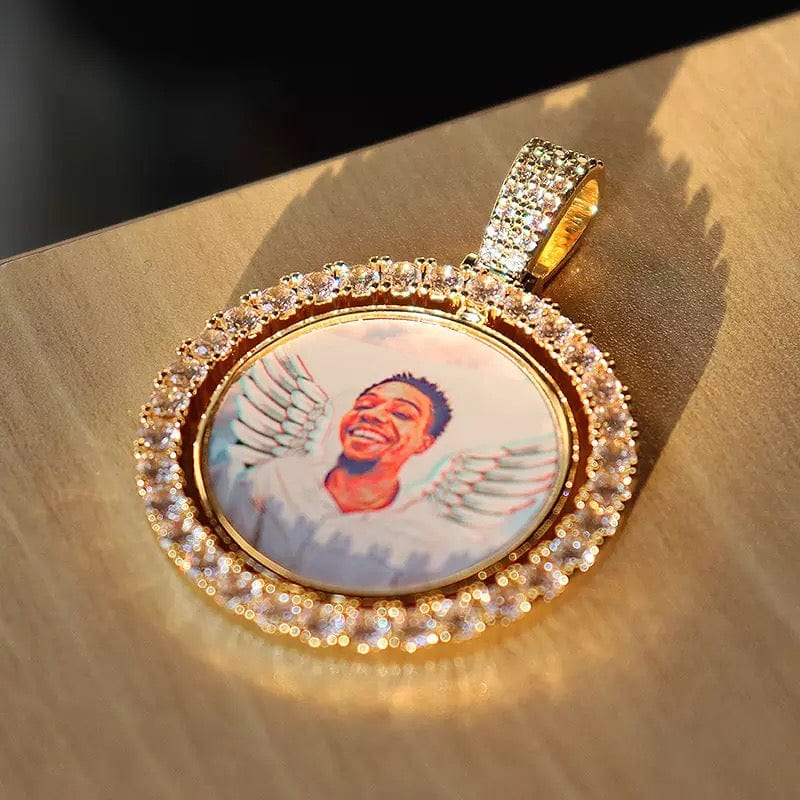 rotating picture pendant necklace