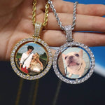 Custom Rotating Double-Sided Picture Pendant Necklace