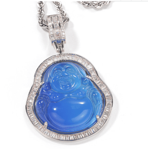 Buddha Necklace In Various Colors With Gold Border