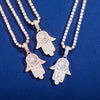 Collar con dije de la mano de Fátima de Hamsa
