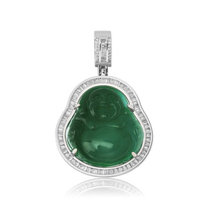 Buddha Necklace In Various Colors With Gold Border