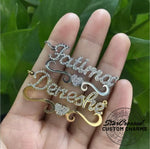 Personalized Name Pendant Necklace With Heart Accent