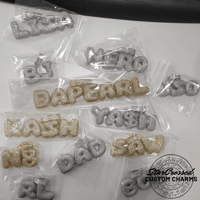 Bubble Letter Style Custom Name Pendant Necklace & AAA Zircon Diamonds