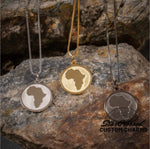 Collar de mapa de estilo de moneda personalizado para país, ciudad o estado
