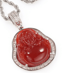 Buddha Necklace In Various Colors With Gold Border