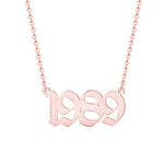 Birth Year Necklace - Gold, Rose Gold, Silver