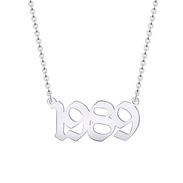 Birth Year Necklace - Gold, Rose Gold, Silver
