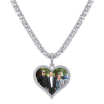 Custom Heart Shaped Picture Pendant Necklace