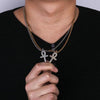 Egyptian Ankh Cross Pendant Necklace With AAA Zircons - Gold, Silver